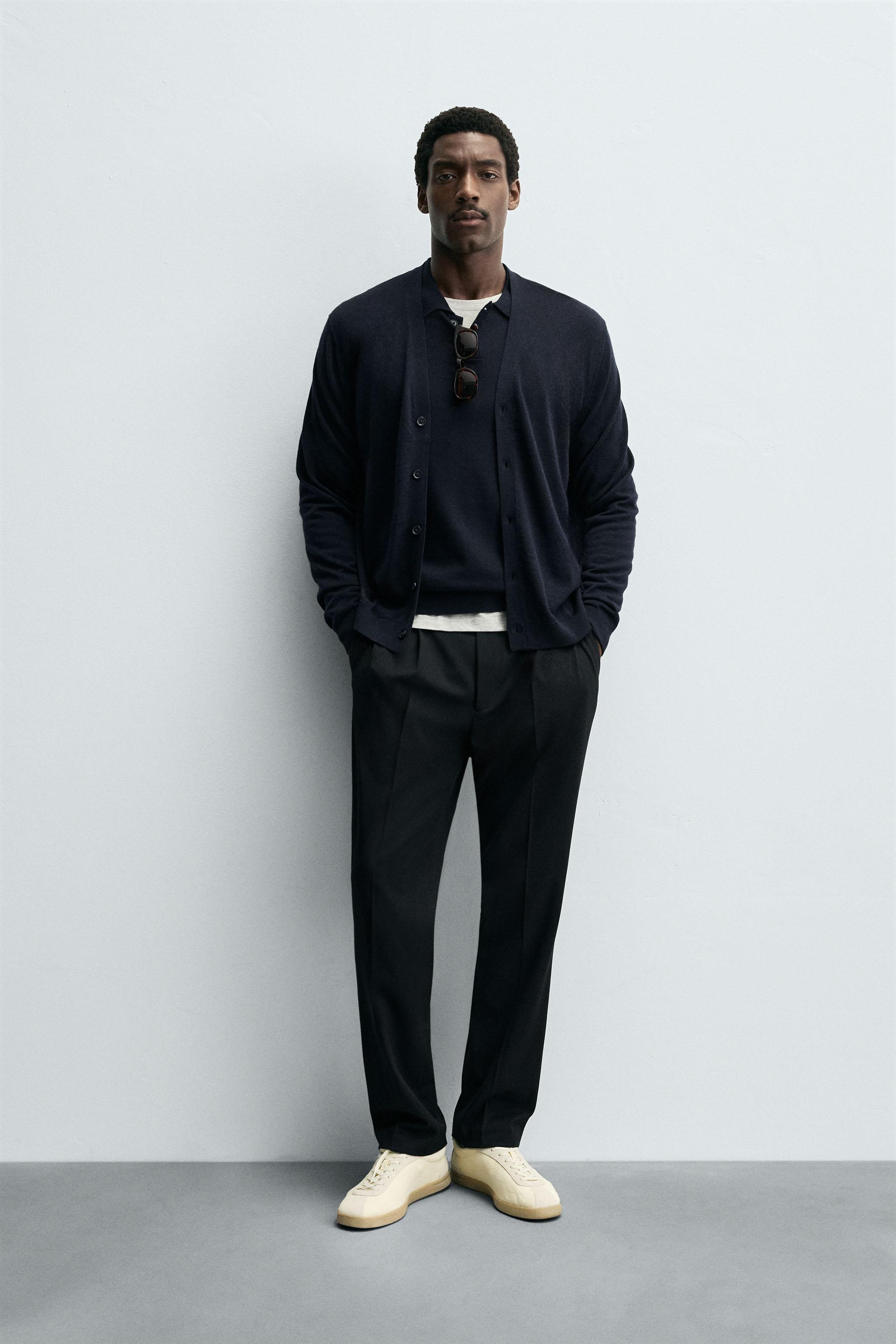 100% ウールカーディガン - ネイビーブルー | ZARA Japan / 日本