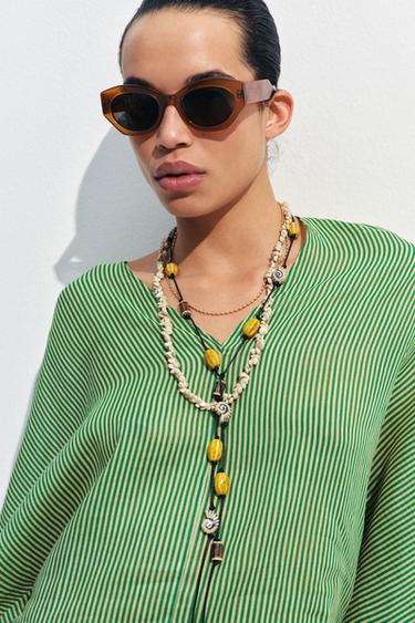 LOT DE 3 COLLIERS EN CORDON AVEC COQUILLAGES EN CÉRAMIQUE - Multicolore de Zara - Image 1