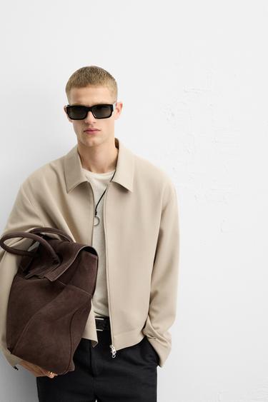 REGULAR FIT ZIP-UP JACKET - Sand by Zara - Image 6