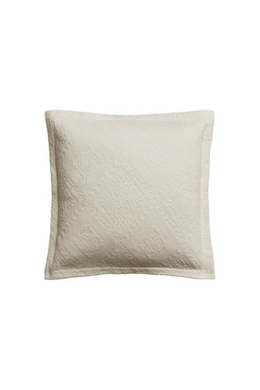 CAPA DE ALMOFADA COM DESENHO GEOMÉTRICO - Bege da Zara