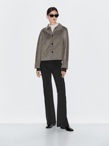 Zara Short flecked coat - Tortoise shell - Image 0
