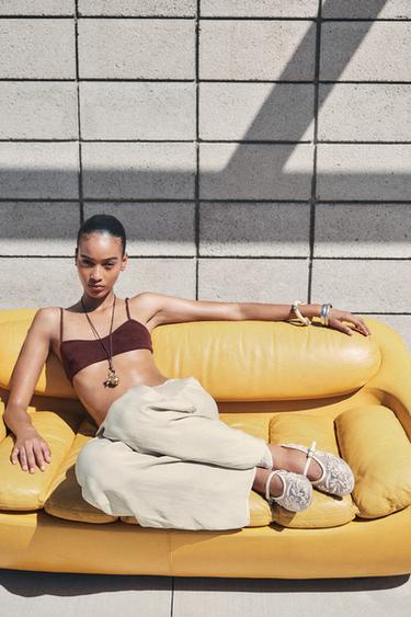 BAILARINA MESH BORDADOS - Blanco de Zara