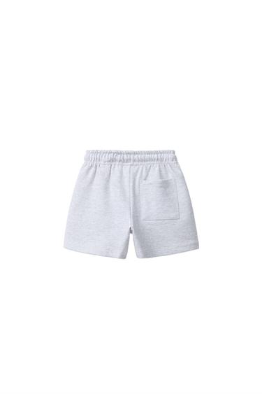 BASIC BERMUDA SHORTS WITH SLOGAN PRINT - Grey marl by Zara - Image 2