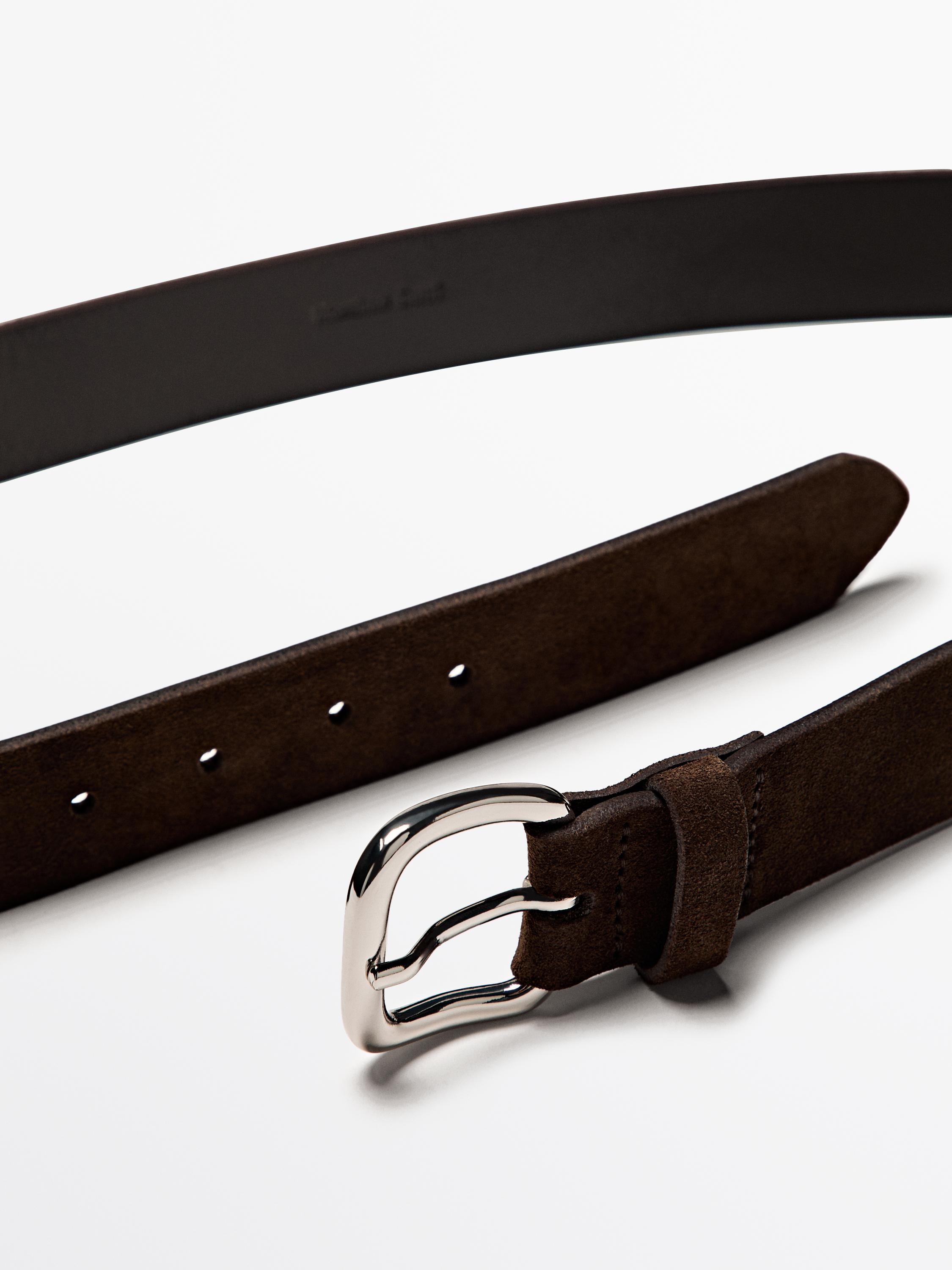 Plush nappa leather belt