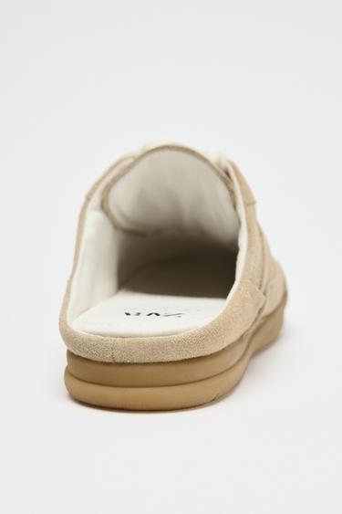 BACKLESS LEATHER TRAINERS - Sand Brown by Zara - Image 6
