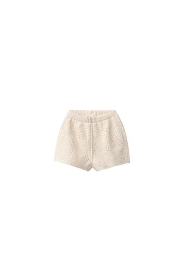 BERMUDA PUNTO CROCHET PLÁTANOS - Crudo de Zara