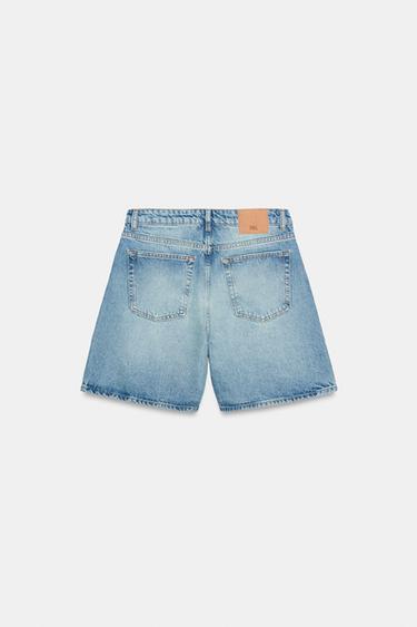 SHORT Z1975 DENIM À TAILLE CROISÉE - Bleu moyen de Zara - Image 7
