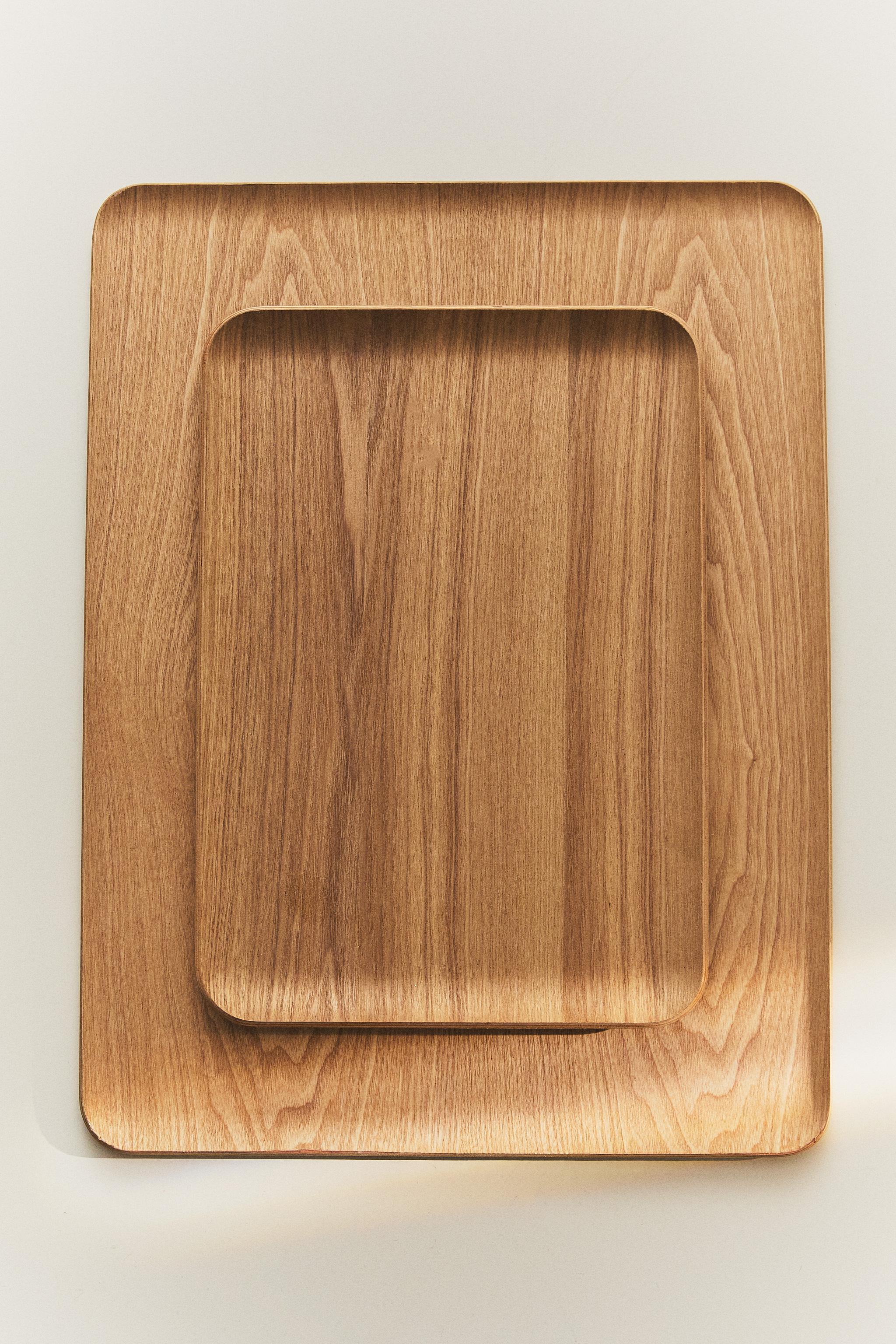 LARGE RECTANGULAR WOODEN TRAY