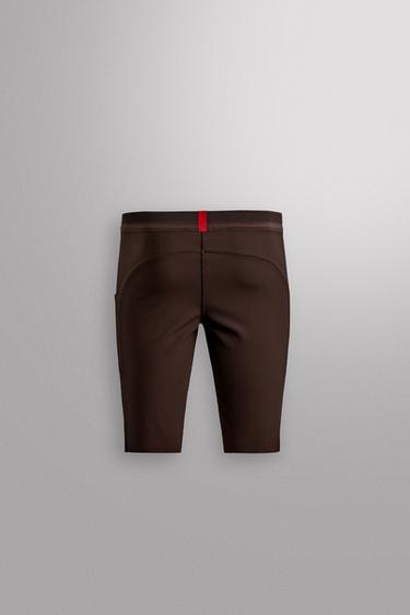 SHAPEWEAR TEXTURED LEGGINGS - Brown by Zara - Image 1