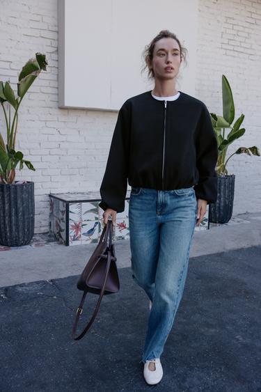 SOFT BOMBER JACKET - Black by Zara - Image 3
