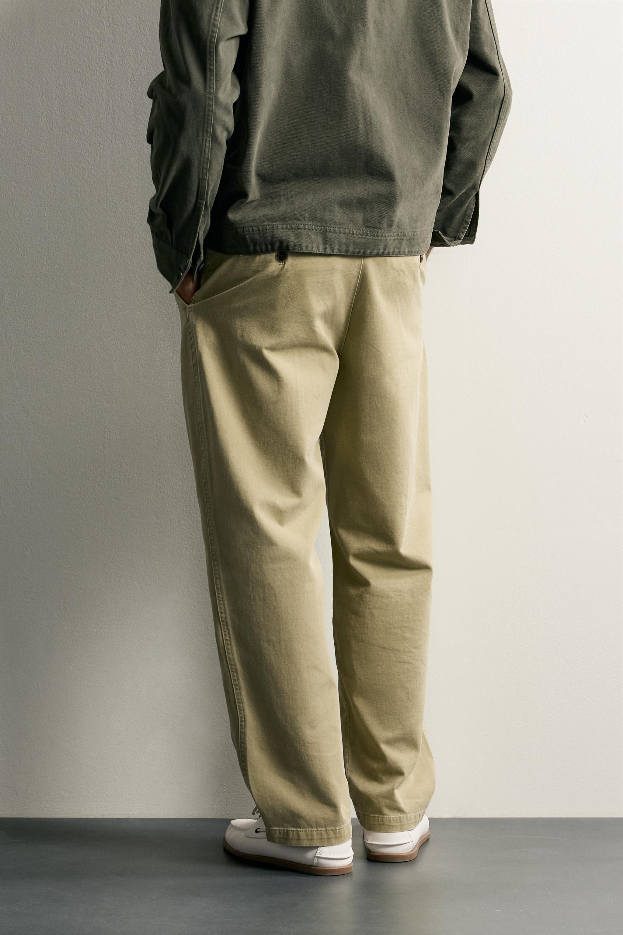 Zara STRAIGHT FIT CHINO PANTOLON görsel 3