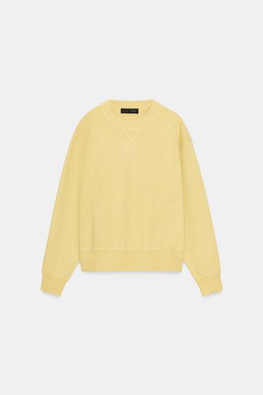 PLAIN KNIT SWEATER - Mid-yellow by Zara