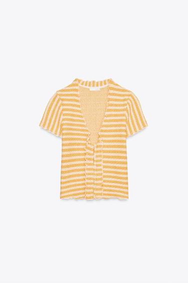 JACQUARD TOP JACKET - yellow by Zara - Image 3