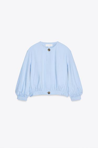 BLOUSON BOMBER LÉGER - Bleu clair de Zara - Image 3