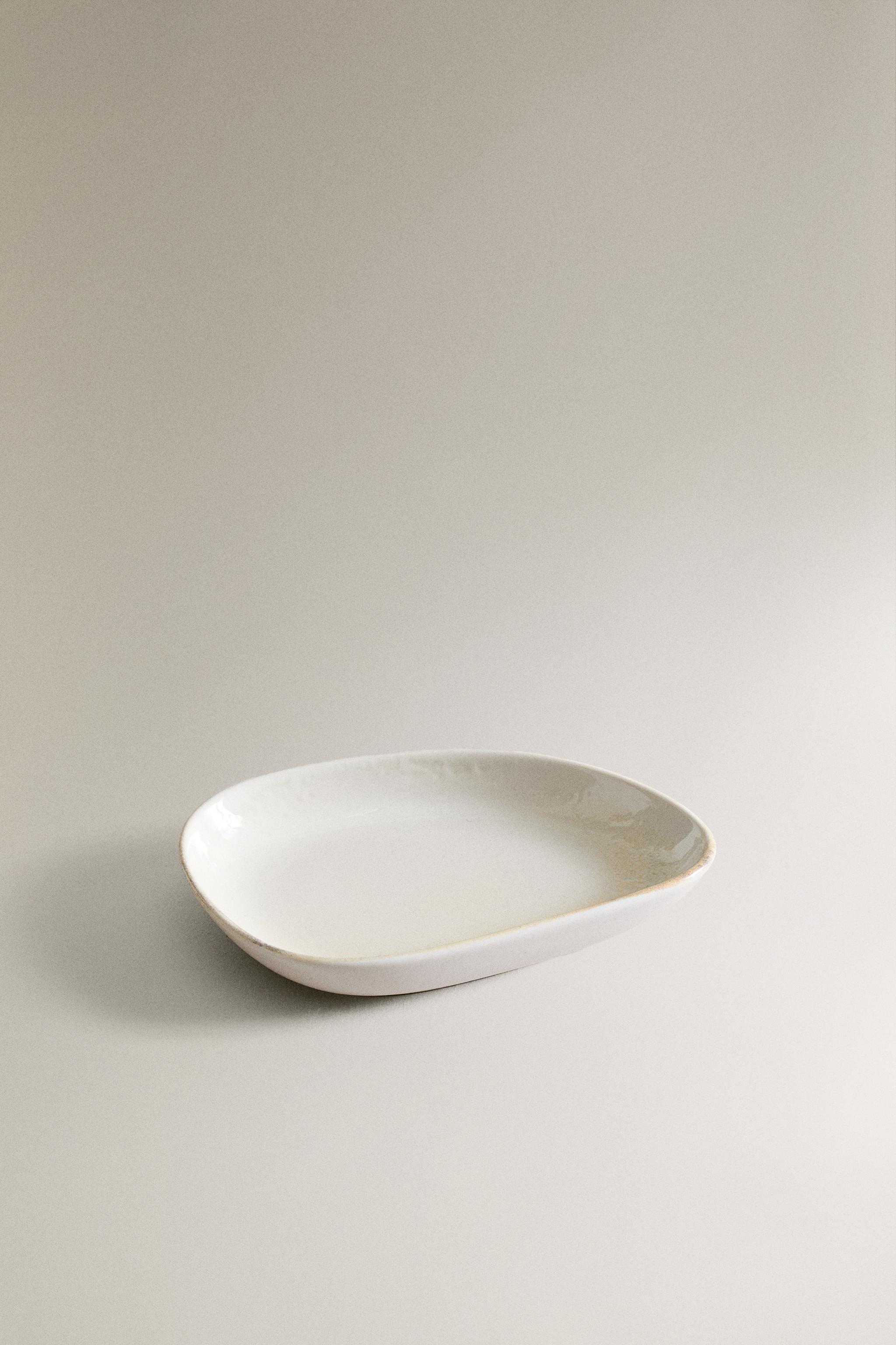ECRU STONEWARE MINI PLATE — Ecru