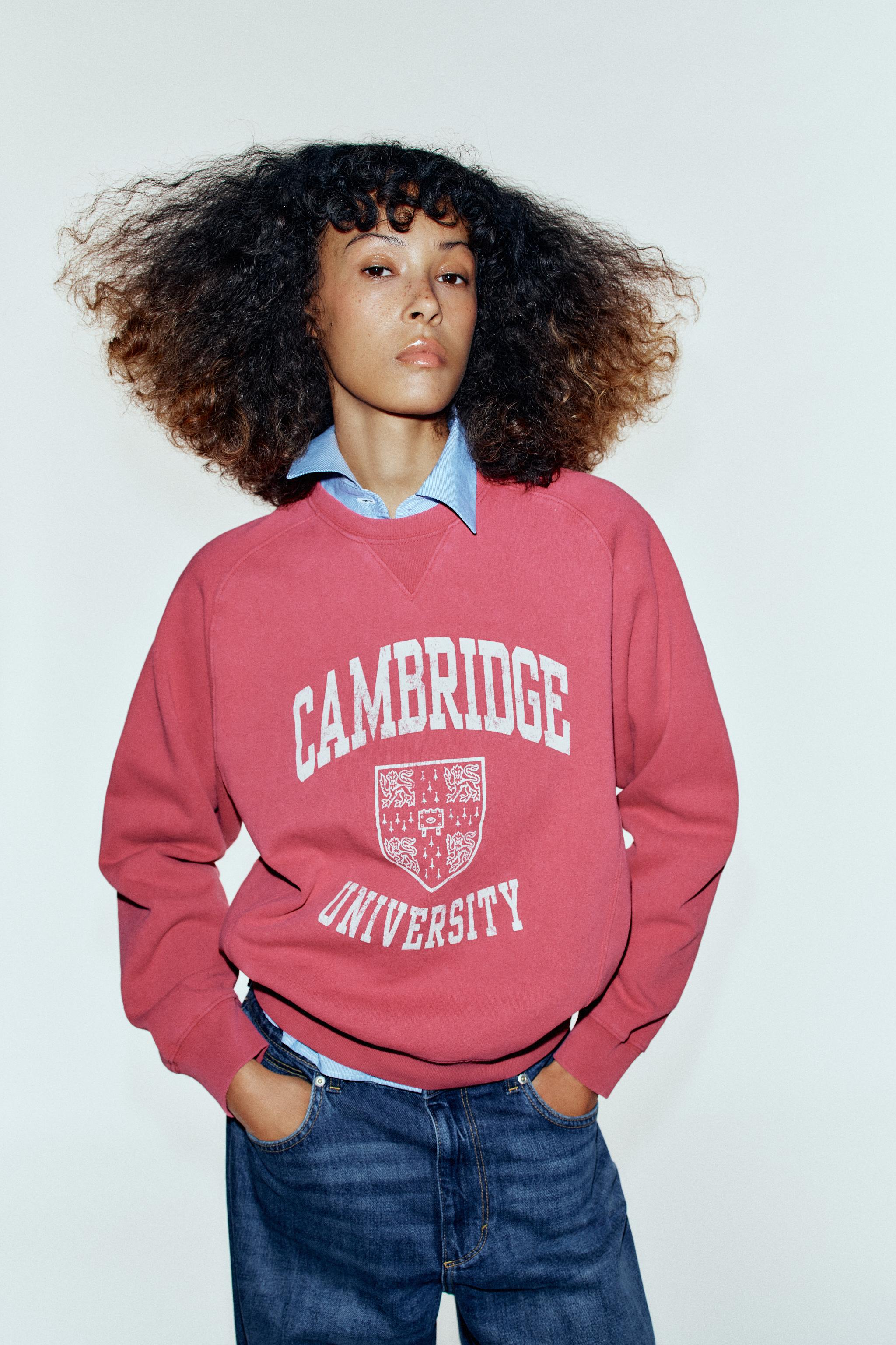 University Of Cambridge © Washed Effect Sweatshirt by Zara