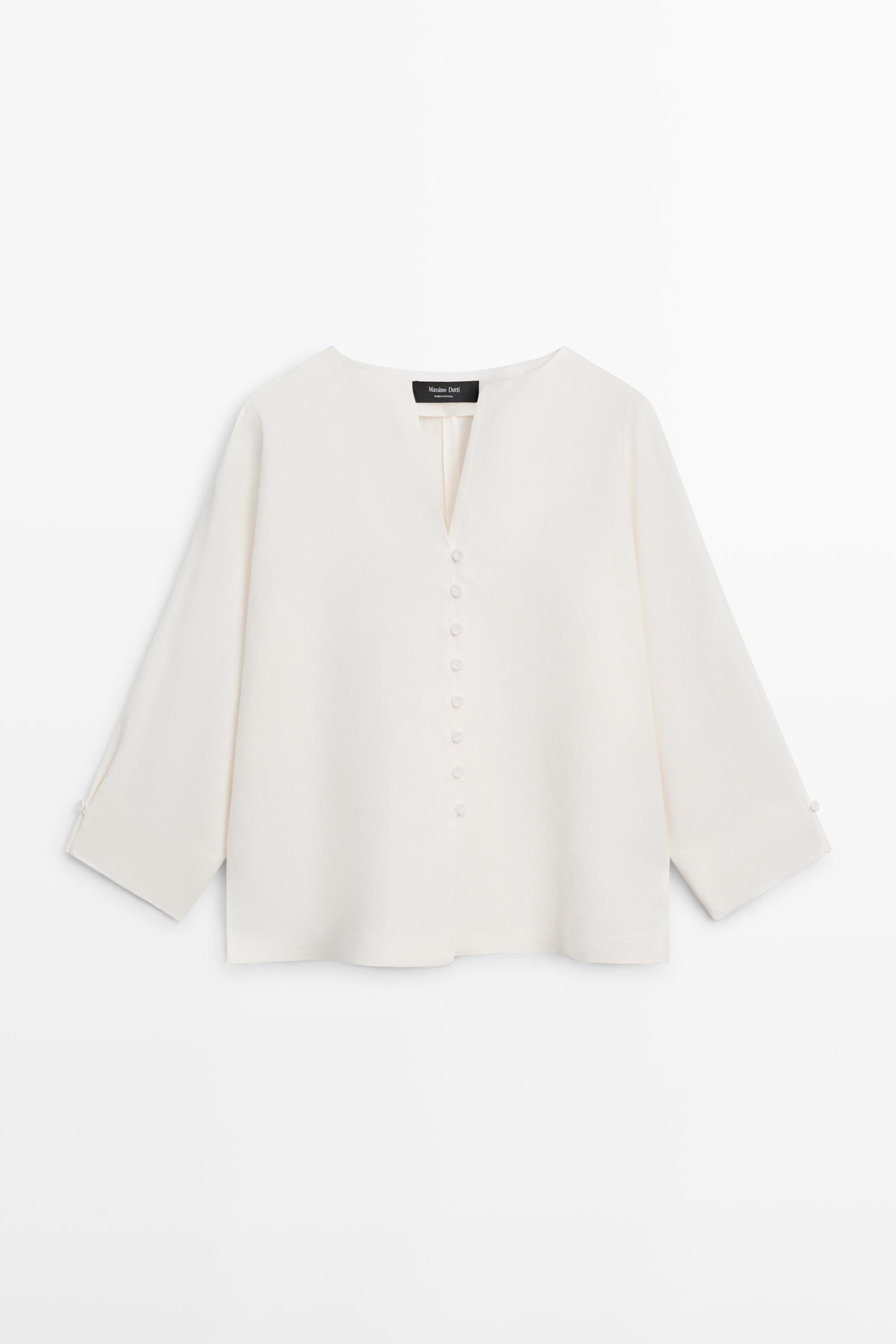 Linen jacket with button details