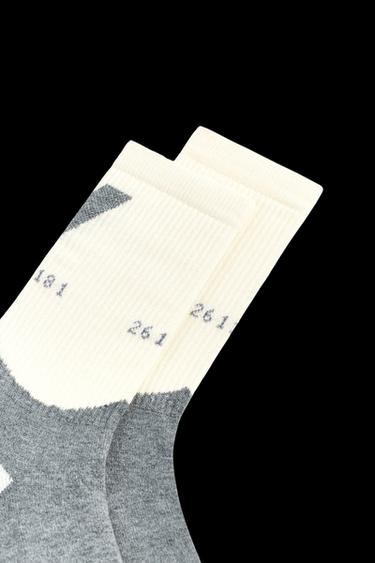 Zara 2-PACK TRAINING SOCKS - Oyster-white