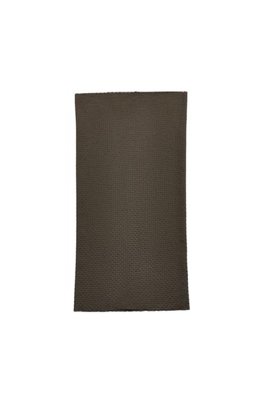 Zara TEXTURED NECK WARMER - Washed green