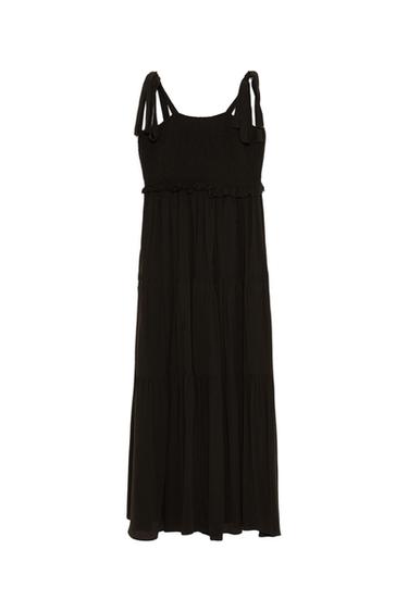 STRAPPY DRESS WITH RUFFLE TRIM