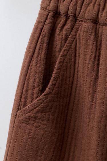 BAGGY TROUSERS WITH TOPSTITCHING - Copper by Zara - Image 3