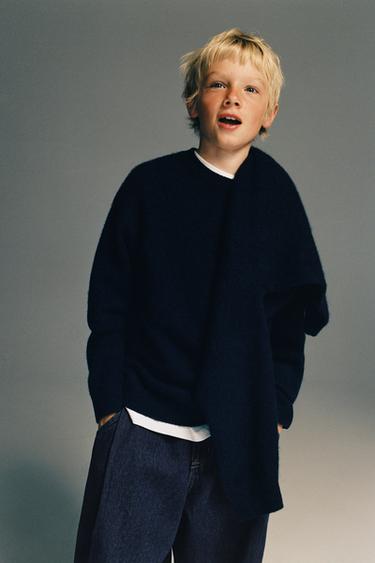 100% CASHMERE SWEATER - navy by Zara