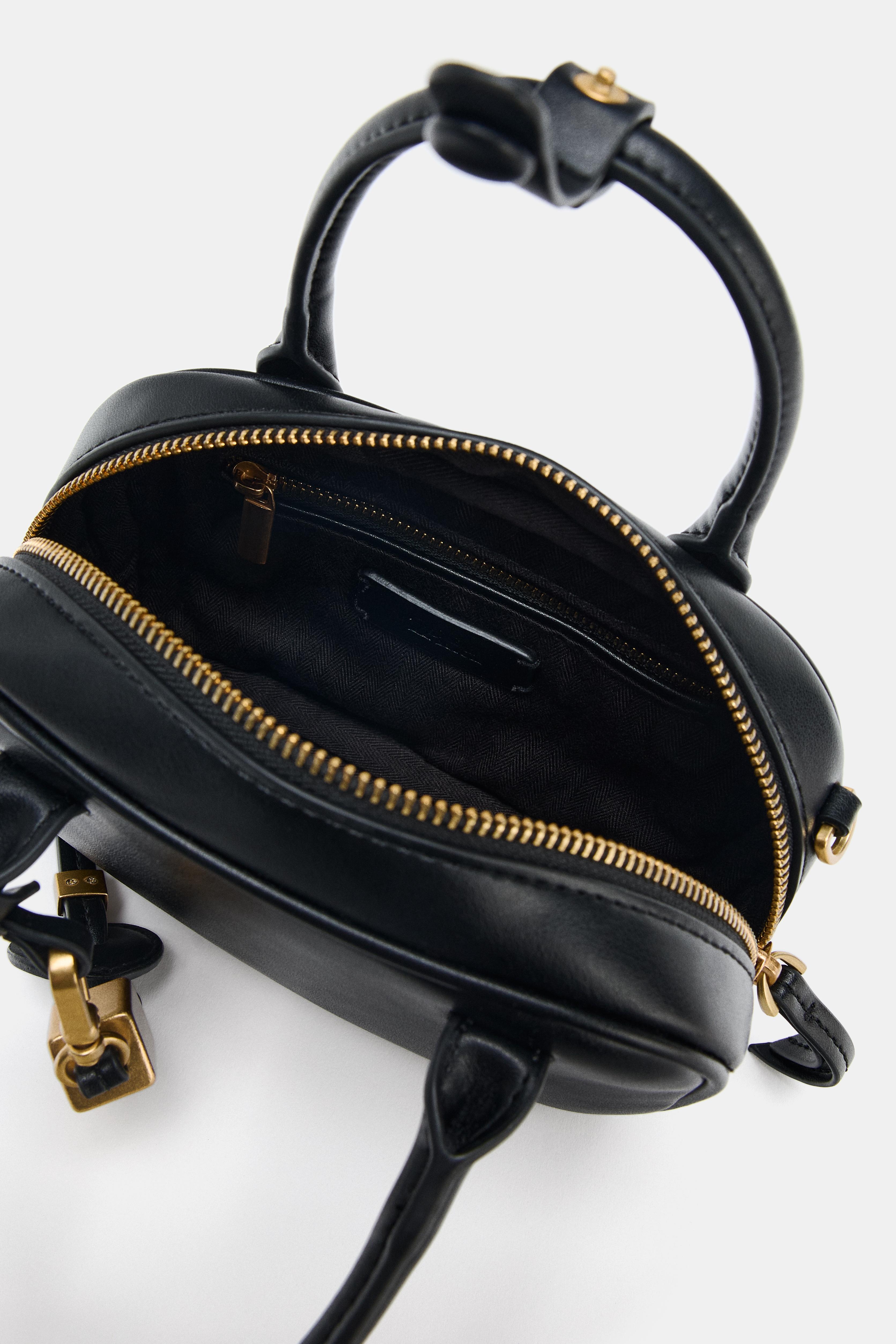 MINI TOPSTITCHED BAG - Dark tan | ZARA United States