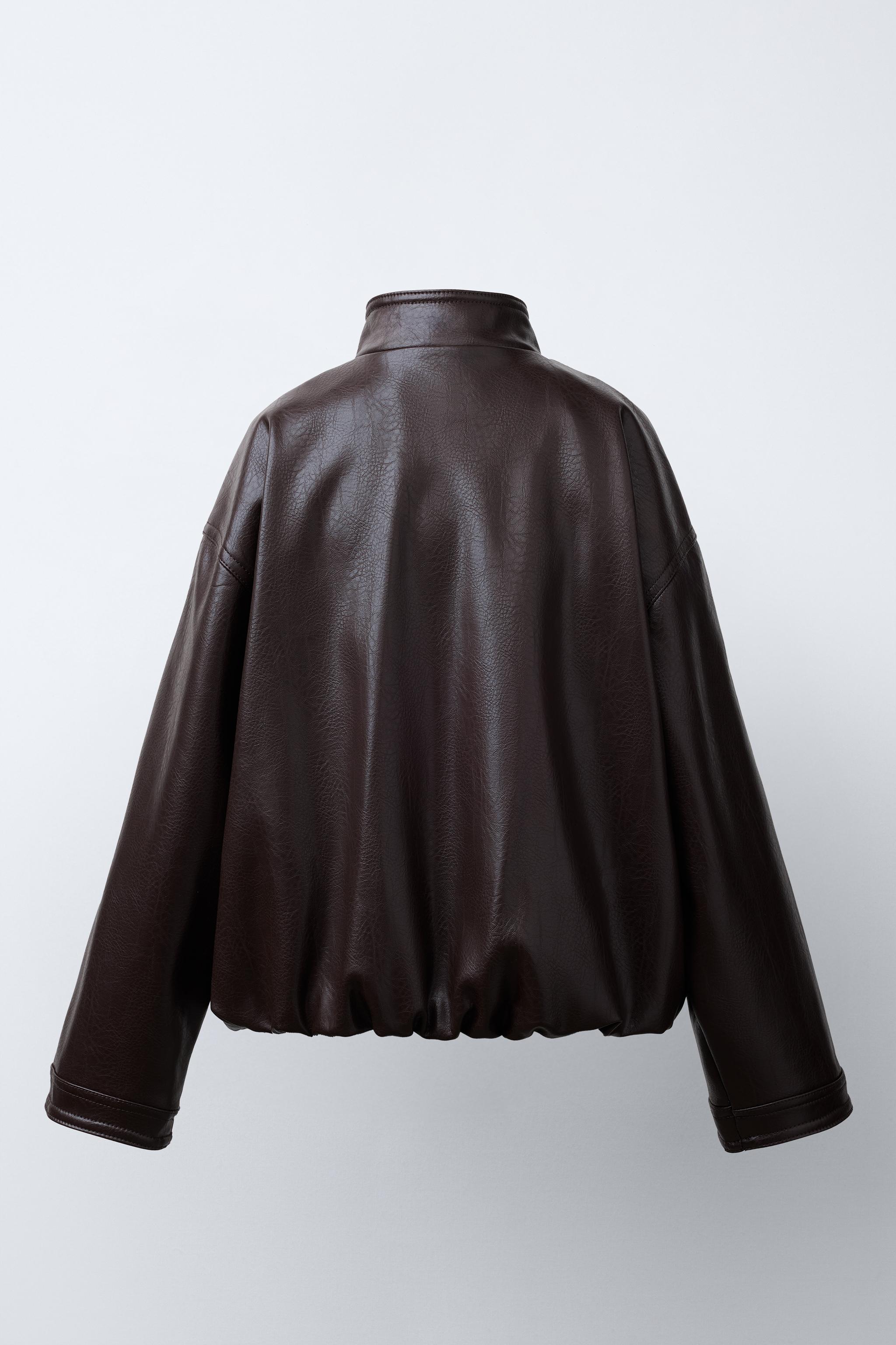 FAUX LEATHER JACKET - Brown | ZARA United States