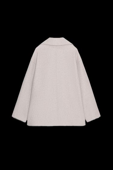 Zara SOFT DOUBLE-BREASTED COAT - Light beige
