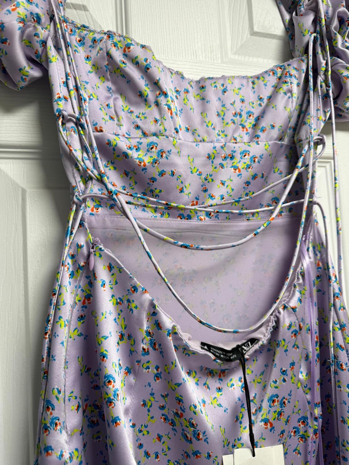 VESTIDO SATINADO ESTAMPADO - Image 3