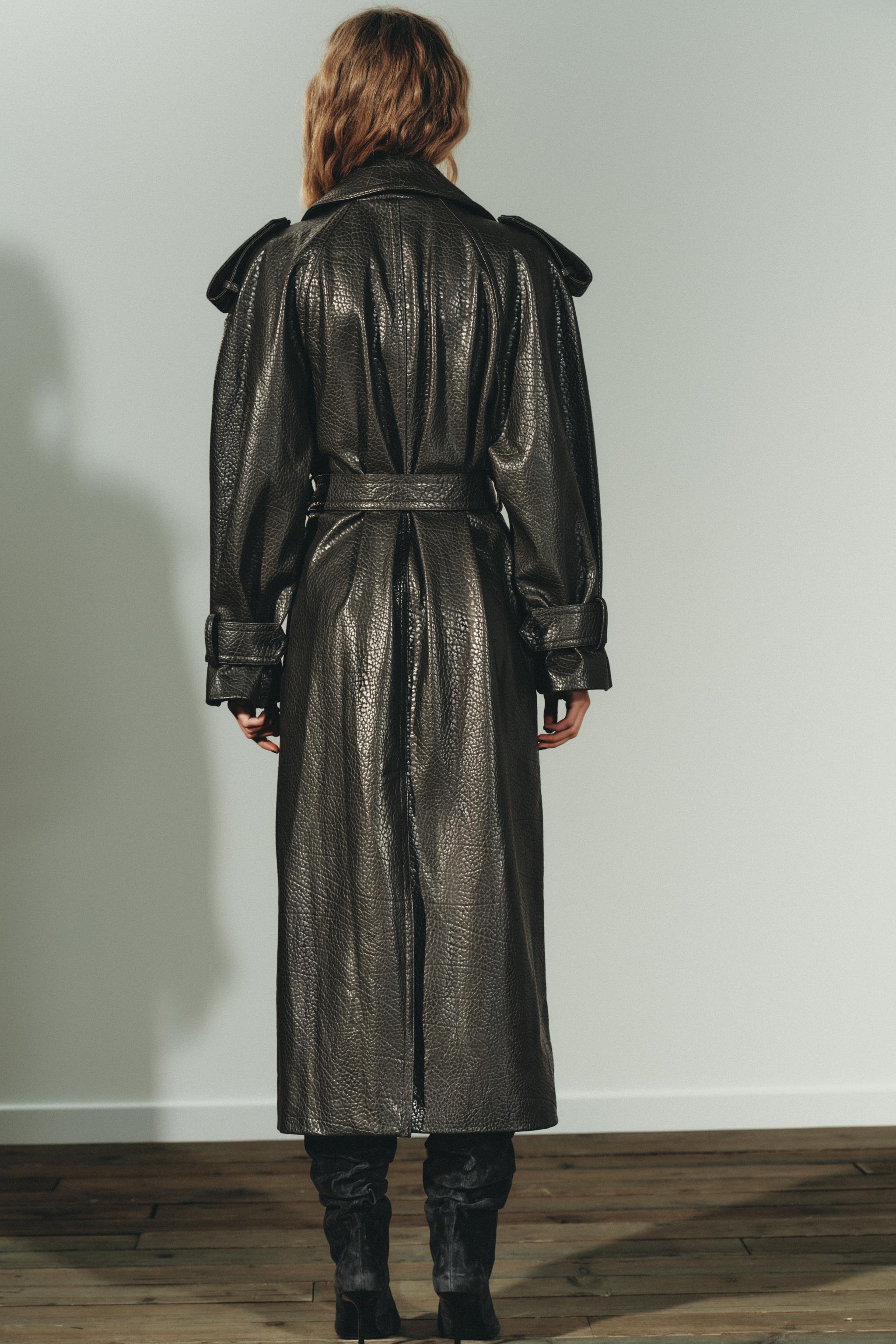 FAUX LEATHER COAT