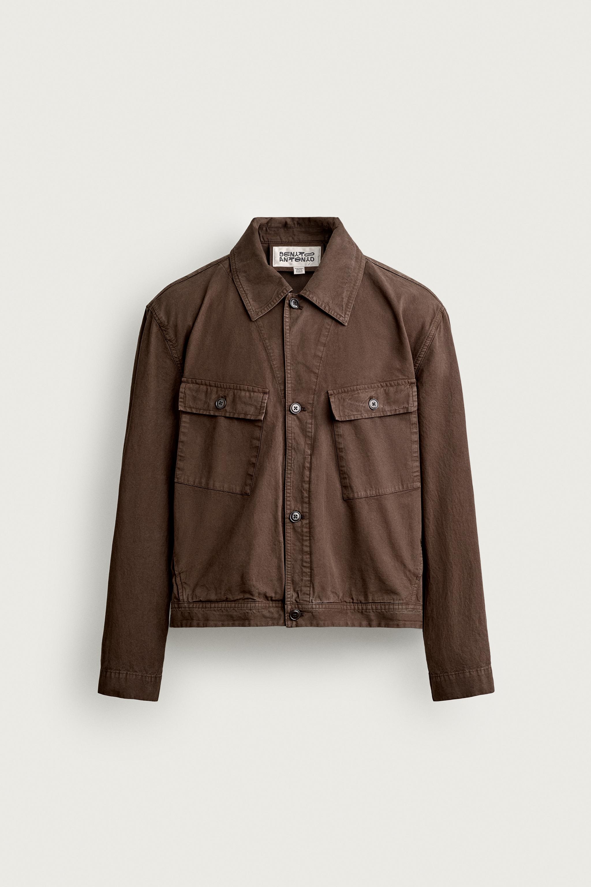 Zara RELAXED FIT CEPLİ İNCE CEKET görsel 3