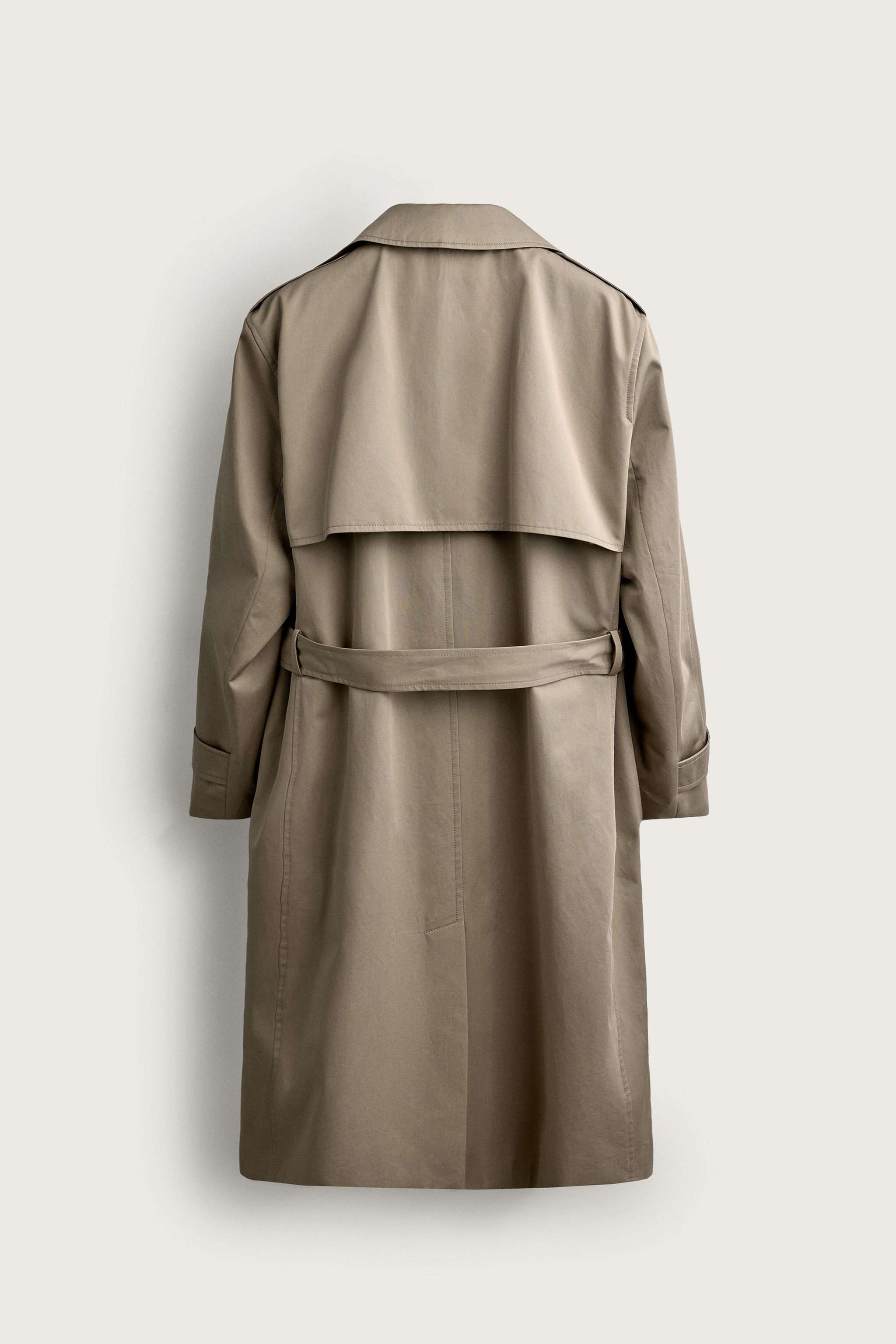 WATER-REPELLENT TRENCH COAT — Light beige