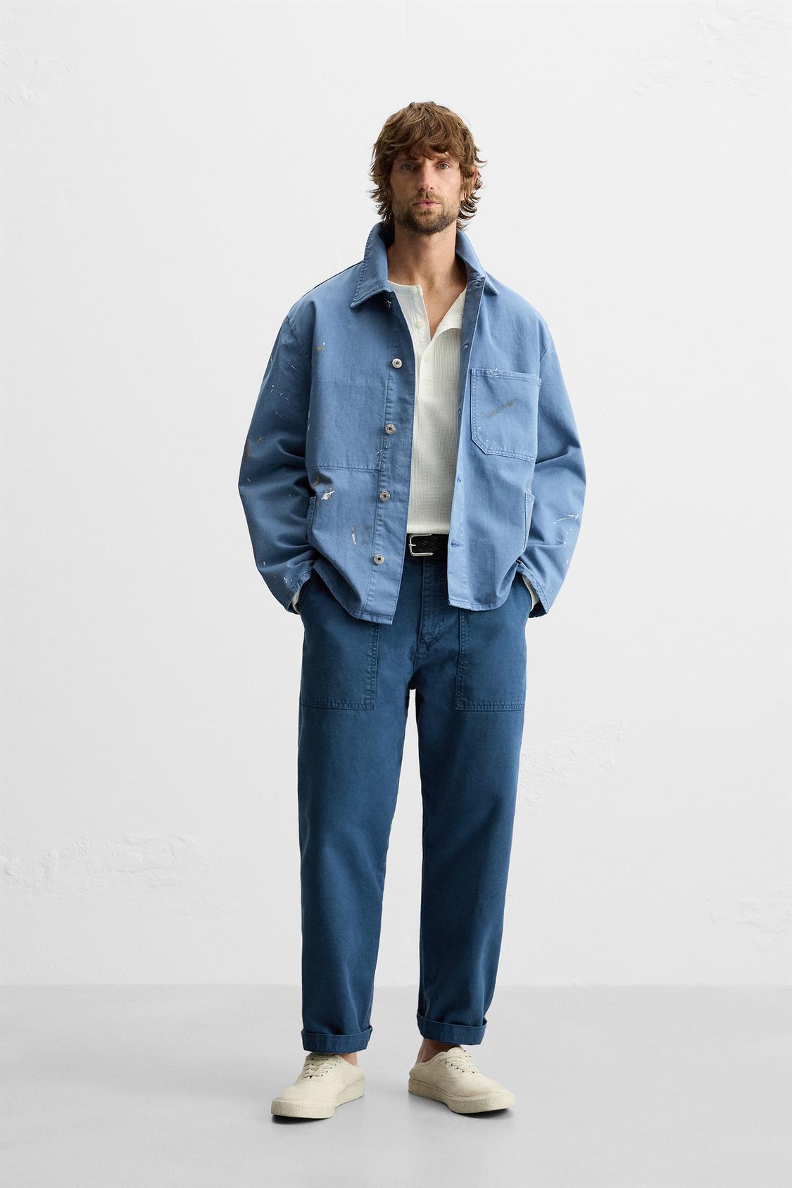 ВЕРХНЯЯ РУБАШКА С БРЫЗГАМИ КРАСКИ ОТ ZARA