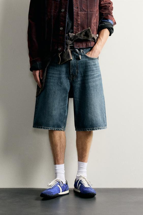 Bermudy jeansowe baggy fit