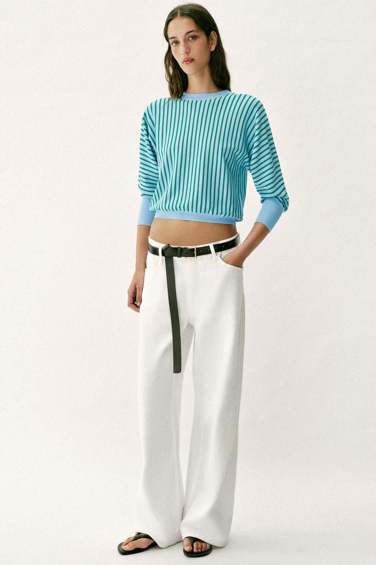 ÇİZGİLİ ÖRGÜ SWEATSHIRT