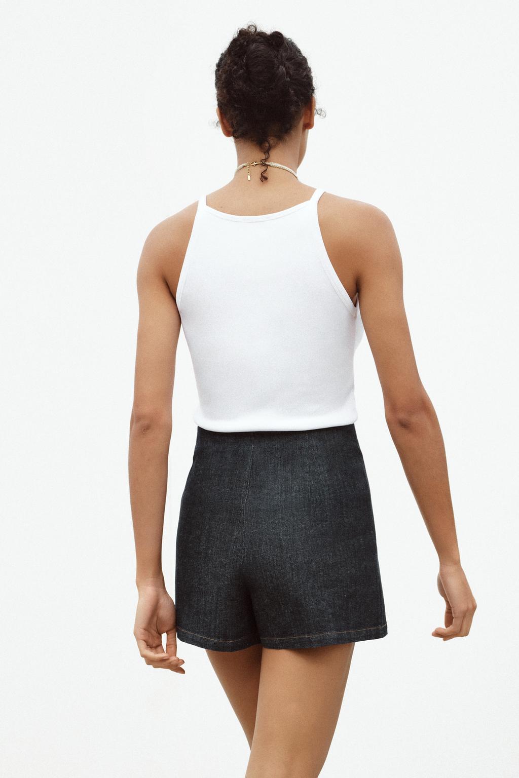Thumbnail image for Z1975 MINI DENIM SKORT WITH SLIT