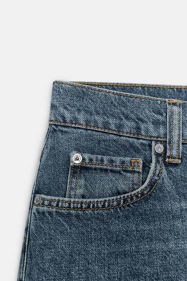 ZW COLLECTION DENIM SKIRT WITH SLIT - Blue by Zara - Image 8
