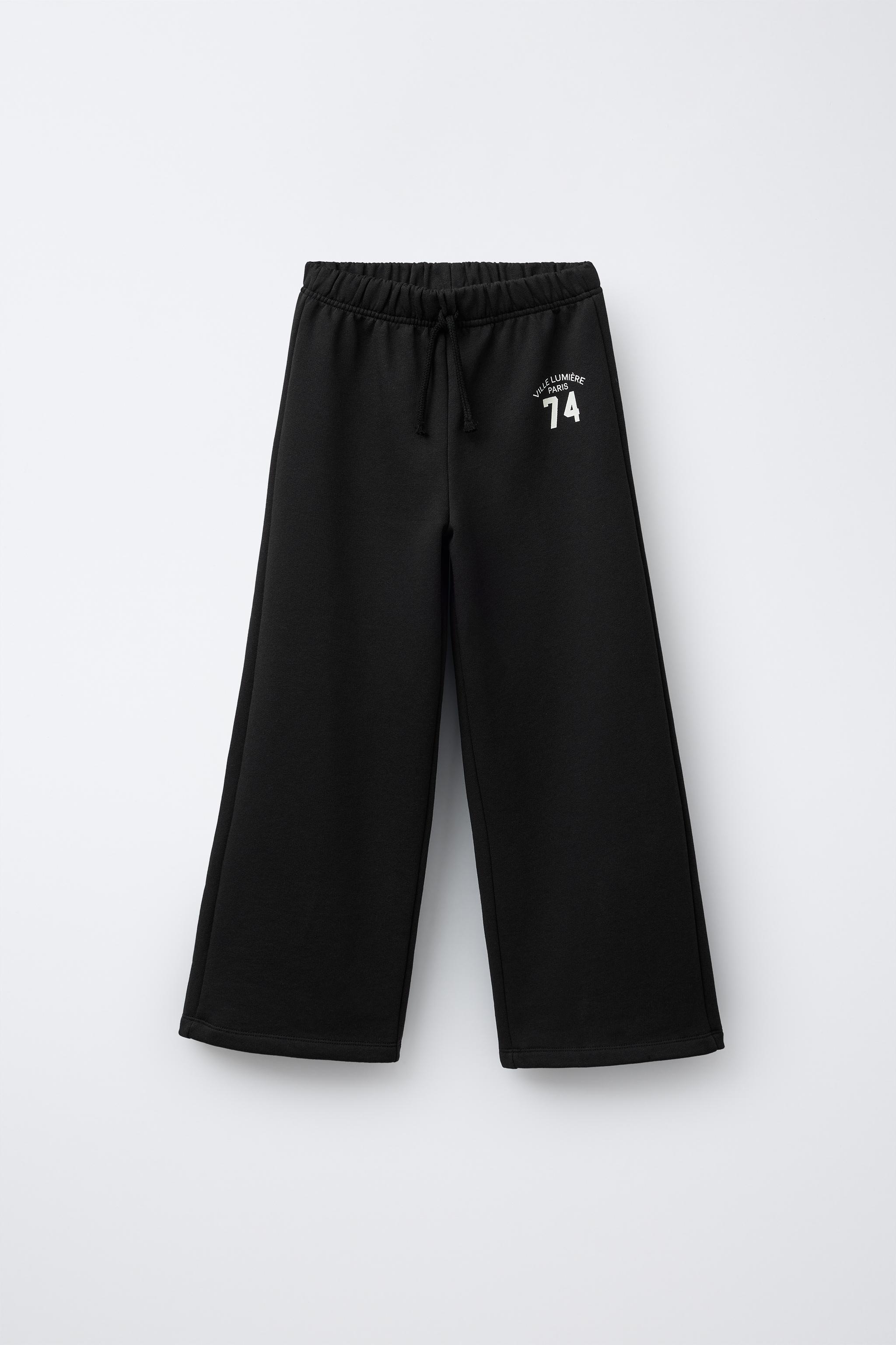 PRINTED WIDE LEG PANTS