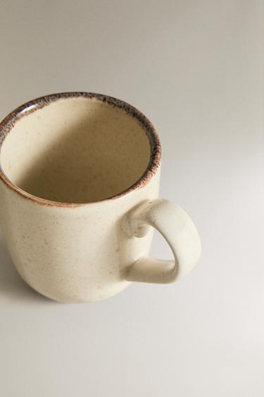 STONEWARE COFFEE CUP - Light ecru by Zara - Image 2