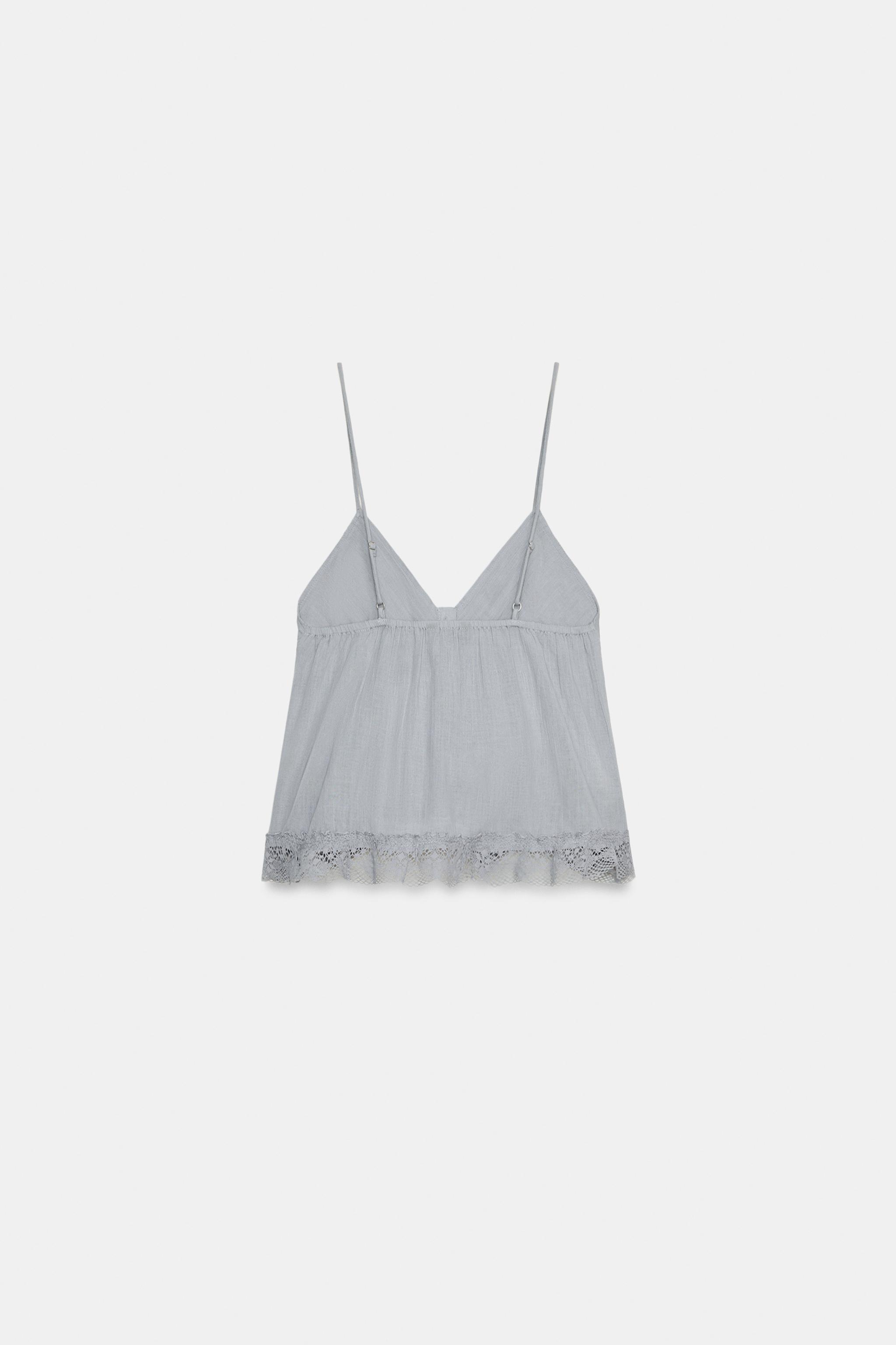 EMBROIDERED STRAP TOP