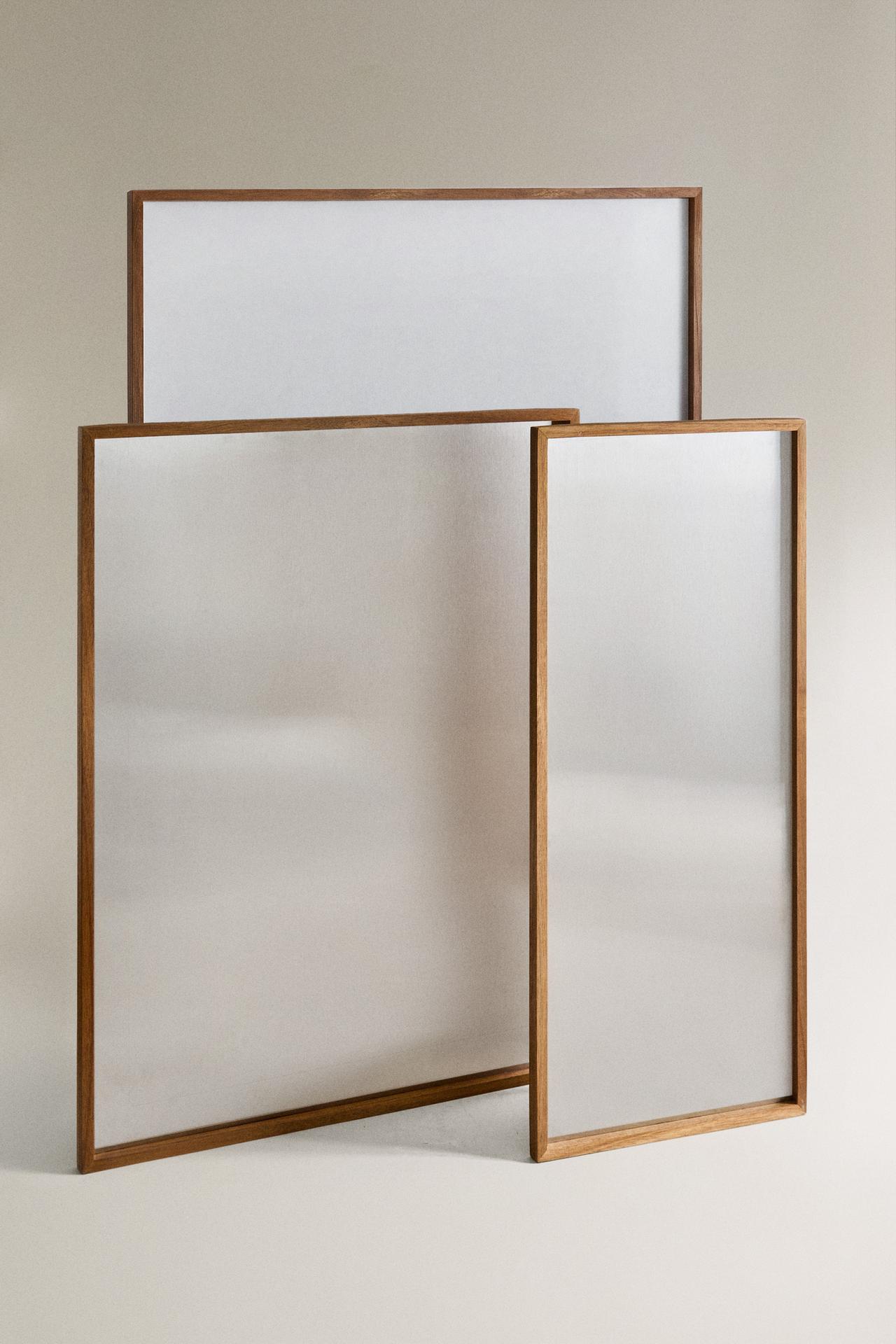 MAGNETIC BOARD WITH WOODEN BORDER — Cream