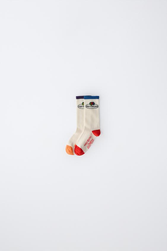 PACK DE DUAS MEIAS MÉDIAS FRUIT OF THE LOOM™ - Multicolor da Zara - Imagem 0