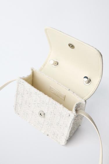 SEQUIN CROSSBODY BAG - Ecru White by Zara - Image 4