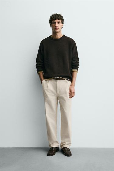 SOFT PLEATED PANTS - Crudo de Zara - Imagen 0