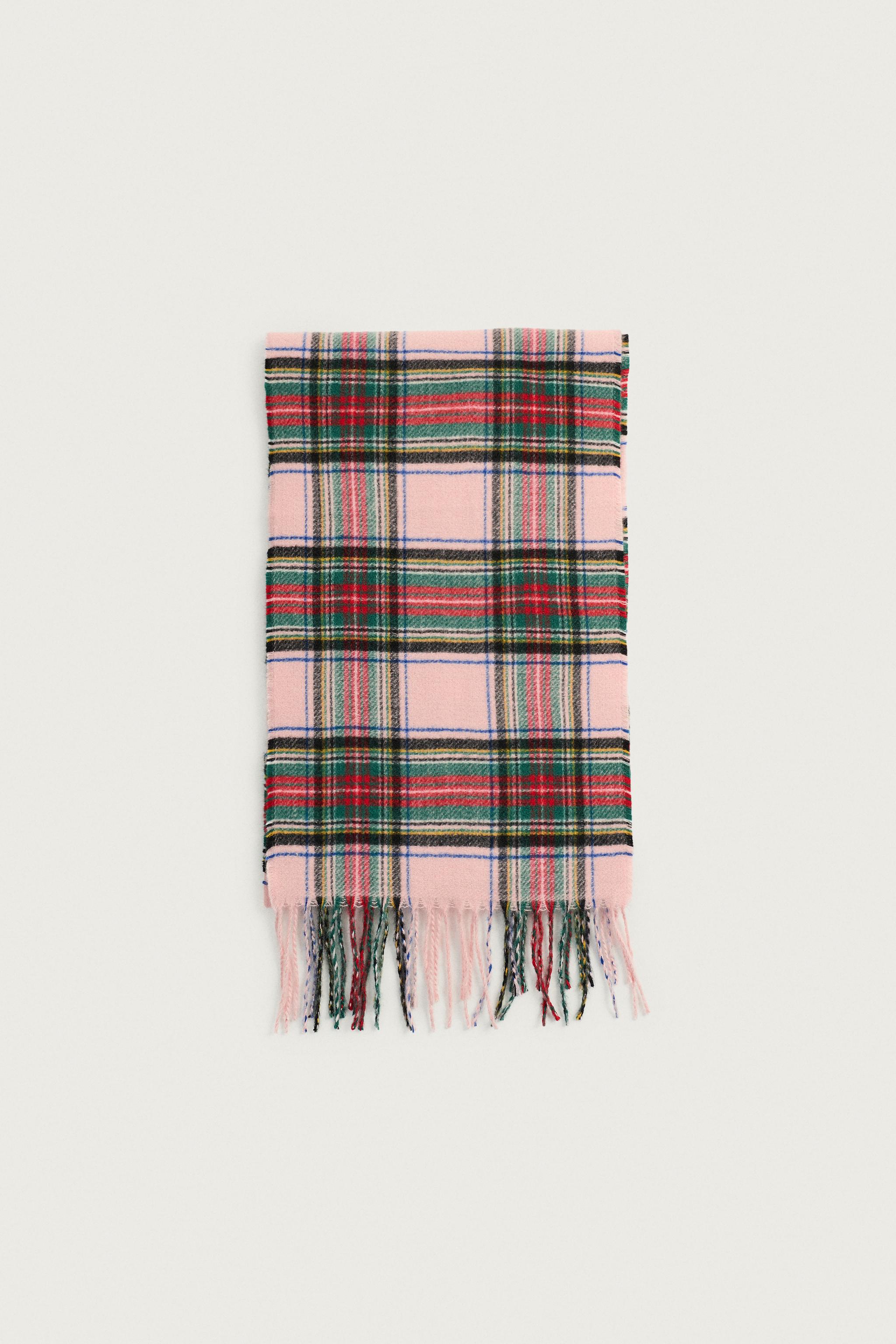 CACHECOL COMBINADO XADREZ - Rosa | ZARA Brasil
