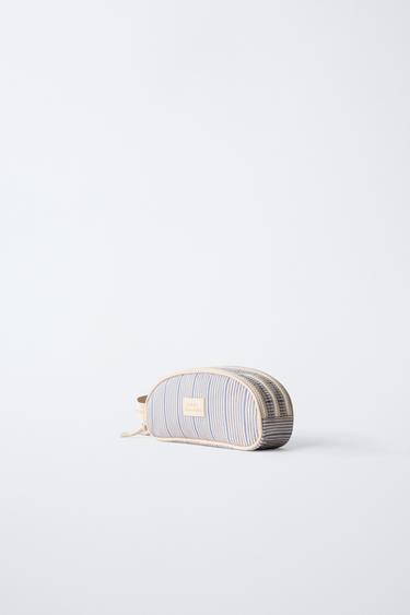 STRIPED PENCIL CASE - Blue by Zara - Image 1
