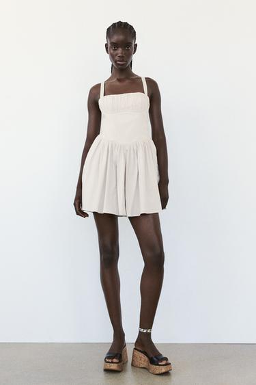 ROBE JUPE AVEC VOLUME - Blanc ivoire de Zara - Image 0