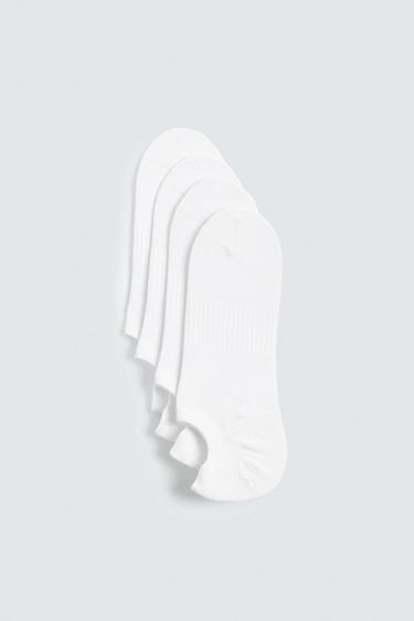 4-PACK OF NO-SHOW SOCKS - White by Zara