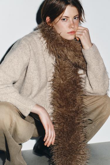 CACHECOL LISO PELO - Castanho / Toupeira da Zara - Imagem 0